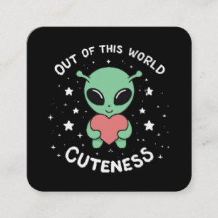 Tarjeta De Visita Cuadrada Cuteza Fuera de Este Mundo