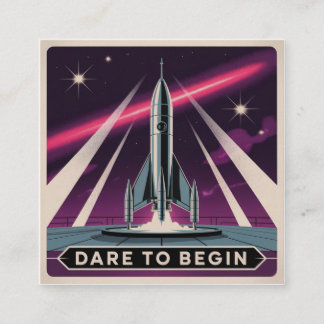 Tarjeta De Visita Cuadrada Dare To Begin