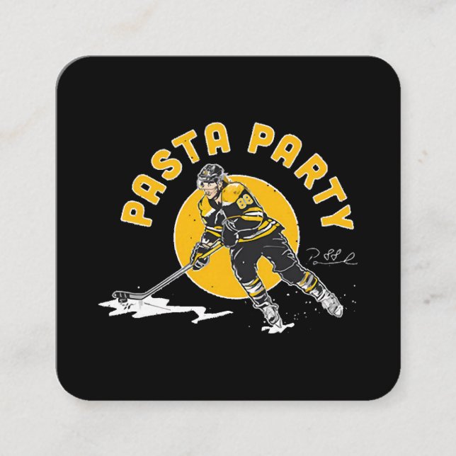Tarjeta De Visita Cuadrada David Pastrnak (Anverso)