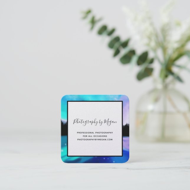 Tarjeta De Visita Cuadrada Daybreak Reflections Square Business Card (Anverso de pie)