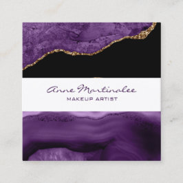 Tarjeta de visita cuadrada de Agate Púrpura