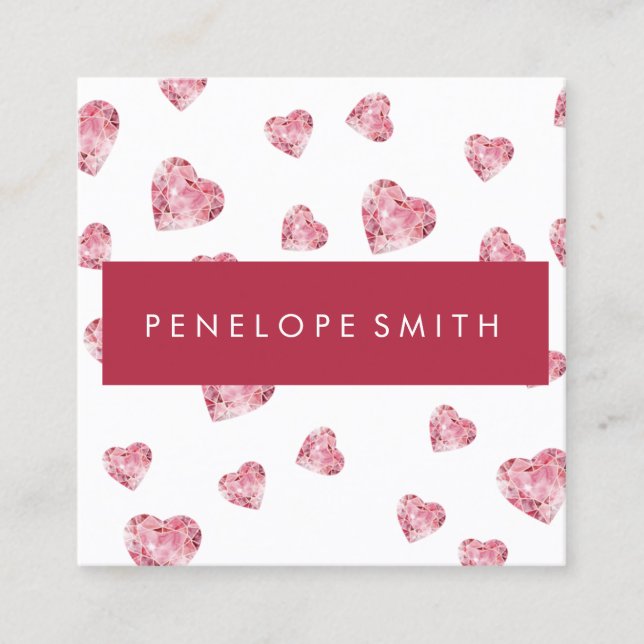 Tarjeta de visita cuadrada de artista de maquillaj (Anverso)