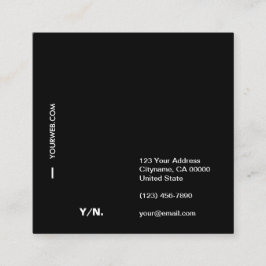 Tarjeta de visita cuadrada de Black&White de la