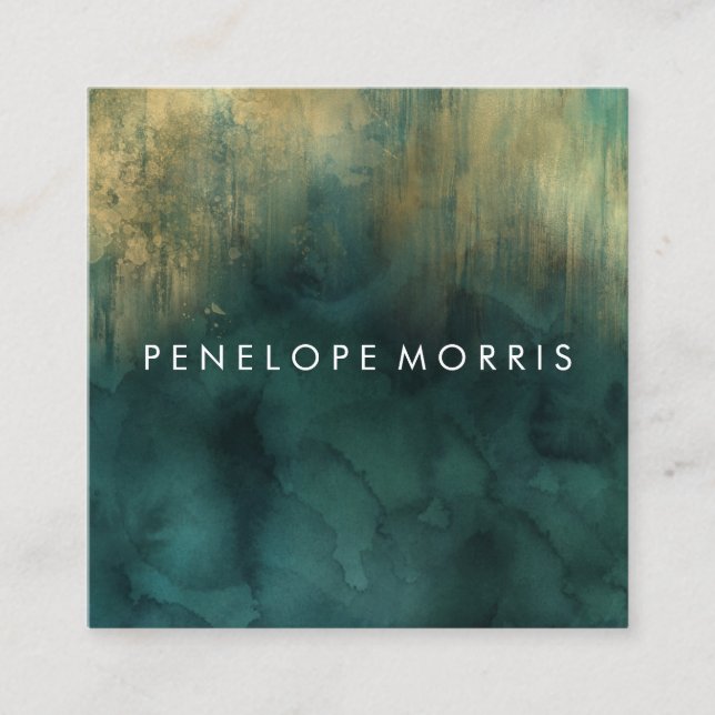 Tarjeta de visita cuadrada de estilo de belleza Ve (Anverso)