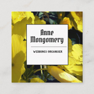 Tarjeta de visita cuadrada de fotos de flores amar