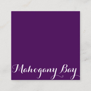 Tarjeta de visita cuadrada de la escritura en