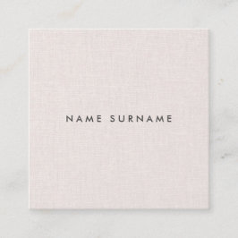 Tarjeta de visita cuadrada de lino limpia