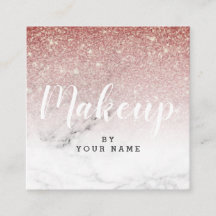 Tarjeta de visita cuadrada de mármol elegante de