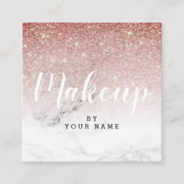 Tarjeta de visita cuadrada de mármol elegante de