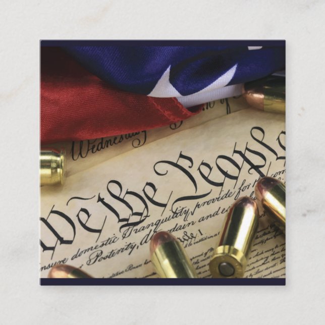 Tarjeta De Visita Cuadrada Declaración de Independencia (Anverso)