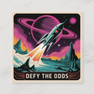 Tarjeta De Visita Cuadrada Defy The Odds