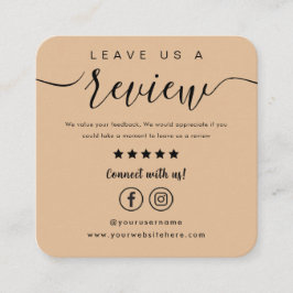 Tarjeta De Visita Cuadrada Déjanos Revisar El Rústico Logo De Instagram De Fa