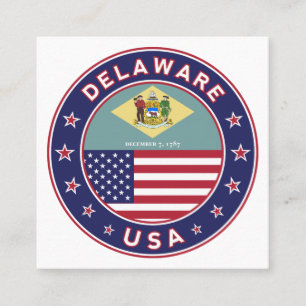 Tarjeta De Visita Cuadrada Delaware