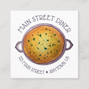 Tarjeta De Visita Cuadrada Delicious Daal Vegetarian Indio Red Lentil Dal