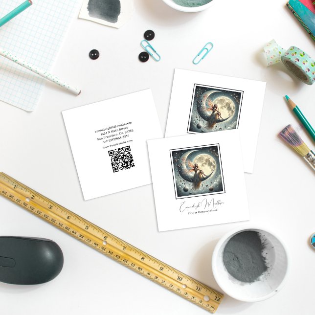 Tarjeta De Visita Cuadrada Delights de joyería de ala de hadas (Subido por el creador)