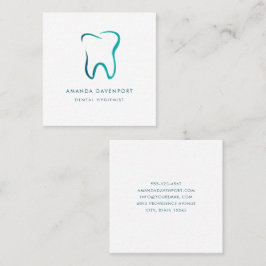 Tarjeta De Visita Cuadrada Dental Tooth Dentist Medical Image