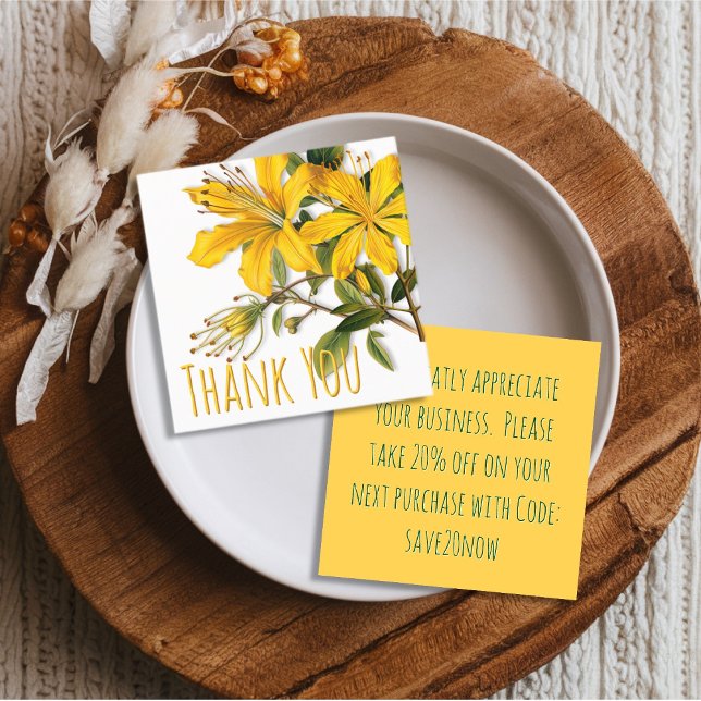 Tarjeta De Visita Cuadrada Descuento comercial a base de plantas medicinales  (Subido por el creador)