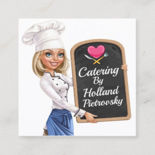 Tarjeta De Visita Cuadrada Desde mi cocina / comedor / comida casera