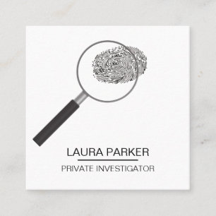 Tarjeta De Visita Cuadrada Detective de seguridad del investigador de impresi