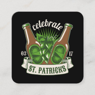 Tarjeta De Visita Cuadrada Día de San Patricio