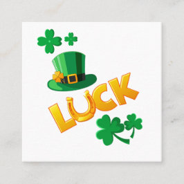 TARJETA DE VISITA CUADRADA DÍA DE SAN PATRICKS