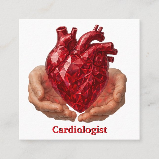 Tarjeta De Visita Cuadrada Día Mundial del Corazón (Anverso)