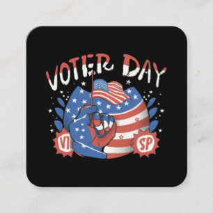 Tarjeta De Visita Cuadrada Día Nacional de Registro de Votantes