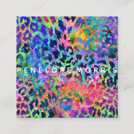 Tarjeta De Visita Cuadrada Dibujo de belleza abstracto para animales