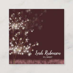 Tarjeta De Visita Cuadrada Dientes de león crepusculares lindos