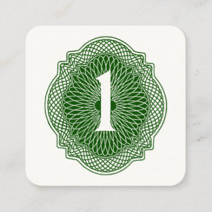 Tarjeta De Visita Cuadrada Dinero viejo