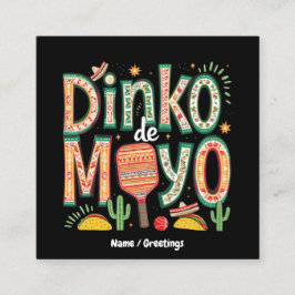 Tarjeta De Visita Cuadrada Dinko de Mayo Funny Cinco de Mayo Pun