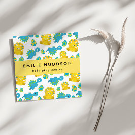 Tarjeta De Visita Cuadrada Dinosaurios, Centro de Juegos Infantiles, Centro d