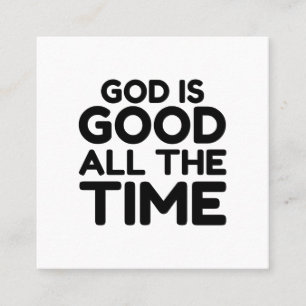TARJETA DE VISITA CUADRADA DIOS ES BUENO TODO EL TIEMPO