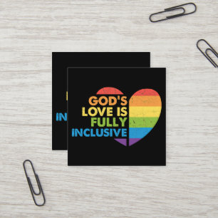 Tarjeta De Visita Cuadrada Dios Gay Cristiano Lgbt