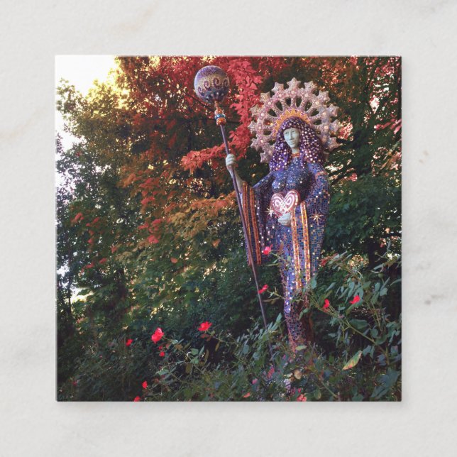 Tarjeta De Visita Cuadrada diosa aza en eureka springs (Anverso)