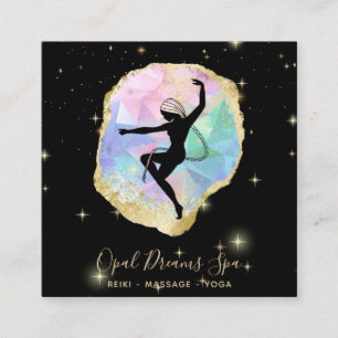 Tarjeta De Visita Cuadrada *~* Diosa Óptica Arcoiris Celestial Mágica Cósmica