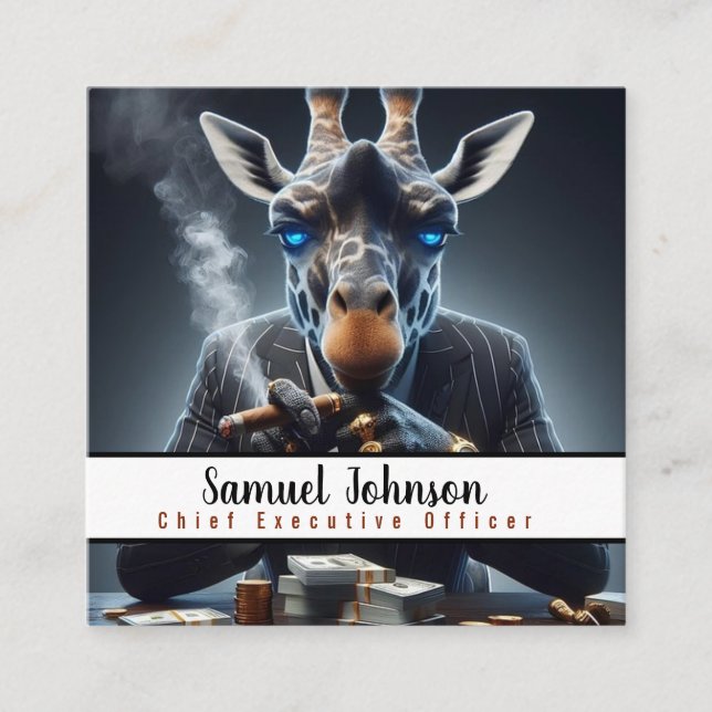 Tarjeta De Visita Cuadrada Director Ejecutivo Funny (Anverso)