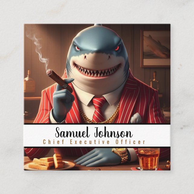 Tarjeta De Visita Cuadrada Director Ejecutivo Funny (Anverso)