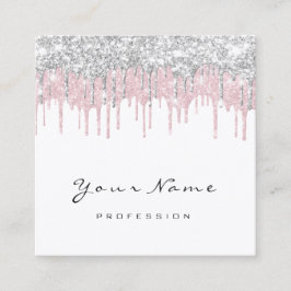 Tarjeta De Visita Cuadrada Diseñador de eventos de artistas de maquillaje Per