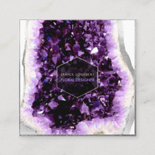 Tarjeta De Visita Cuadrada Diseñador de joyas/cuarzo de pixDezines