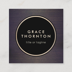 Tarjeta De Visita Cuadrada Diseñador Profesional De Madera Moderna Y Elegante