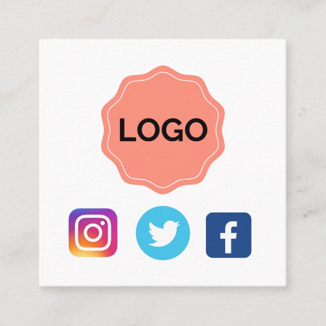 Tarjeta De Visita Cuadrada Diseñar el propio (Anverso)