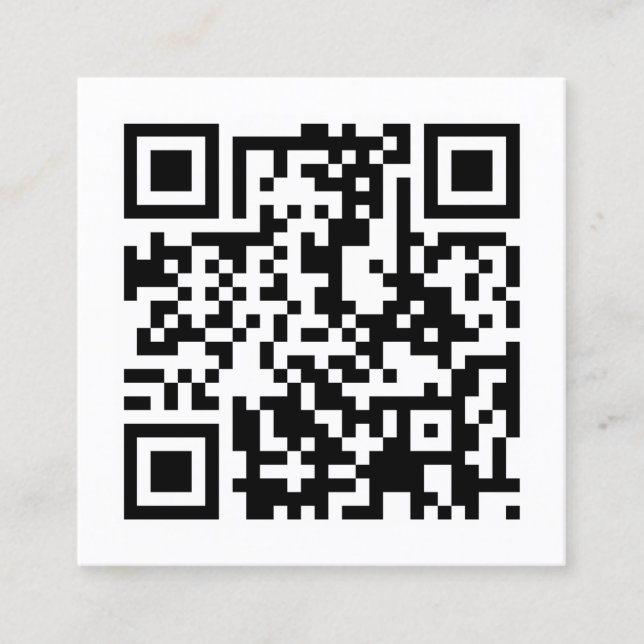 Tarjeta De Visita Cuadrada diseñar su propio código QR (Anverso)