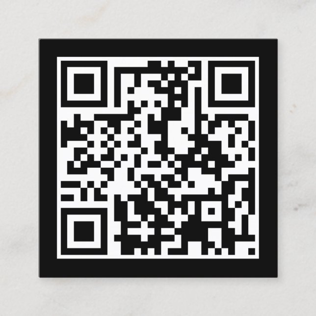 Tarjeta De Visita Cuadrada diseñar su propio código QR (Anverso)