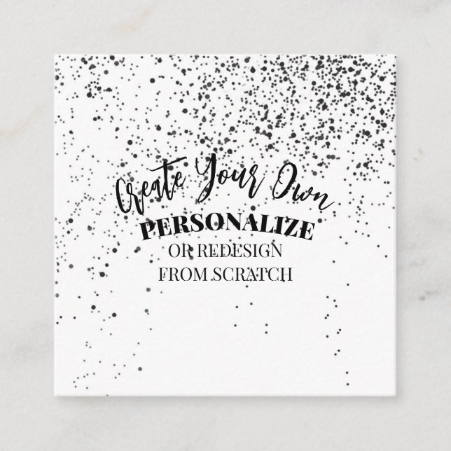 Tarjeta De Visita Cuadrada Diseñar su propio Personalizado (Anverso)