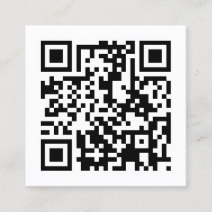 Tarjeta De Visita Cuadrada diseñe su propio código de QR