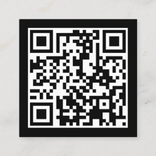 Tarjeta De Visita Cuadrada diseñe su propio código de QR