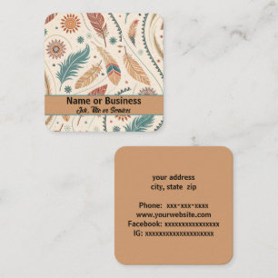Tarjeta De Visita Cuadrada Diseño azteca occidental