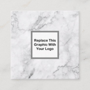 Tarjeta De Visita Cuadrada Diseño con clase del logotipo del negocio