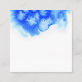 Tarjeta De Visita Cuadrada Diseño creativo del watercolour azul